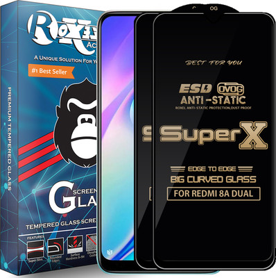 Roxel Edge To Edge Tempered Glass for REDMI 8A DUAL(Pack of 2)