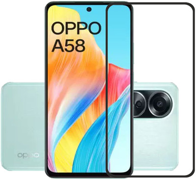INFINITYWORLD Edge To Edge Tempered Glass for OPPO A58 4G(Pack of 2)