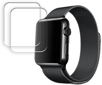 SOMTONE Edge To Edge Tempered Glass for Apple Watch 42mm SMARTWATCH SCREEN GUARD(Pack of 2)