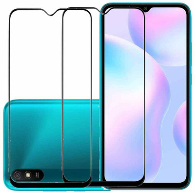 TINGTONG Edge To Edge Tempered Glass for Redmi 9i(Pack of 2)