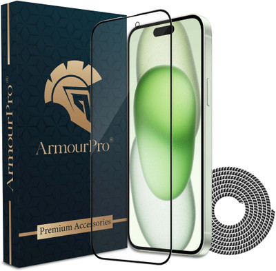 ArmourPro Edge To Edge Tempered Glass for iPhone 15 Plus, Apple iPhone 15 Plus, iPhone 14 Pro Max, Apple iPhone 14 Pro Max, 1 OG Tempered Glass with 1 Metre Cable Protector(Pack of 2) ArmourPro Edge To Edge Tempered Glass for iPhone 15 Plus, Apple iPhone 15 Plus, iPhone 14 Pro Max, Apple iPhone 14 Pro Max, 1 OG Tempered Glass with 1 Metre Cable Protector(Pack of 2)