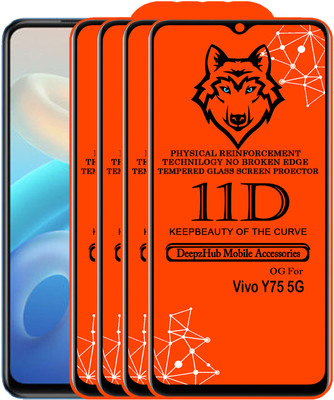 DeepzHub Edge To Edge Tempered Glass for Vivo Y75 5G(Pack of 4)