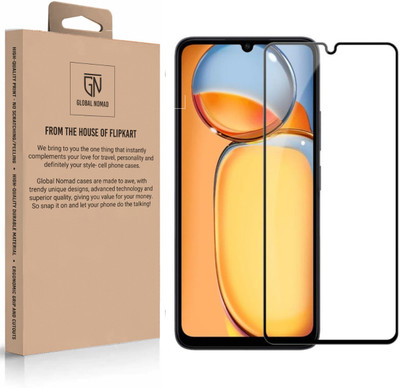 GLOBAL NOMAD Edge To Edge Tempered Glass for REDMI 13c, POCO C65(Pack of 1)