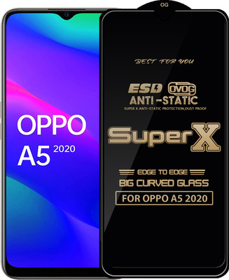 Qyist Edge To Edge Tempered Glass for OPPO A5 2020(Pack of 1)