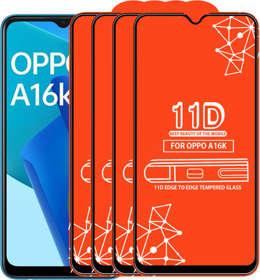 Qyist Edge To Edge Tempered Glass for Oppo A16K(Pack of 4)