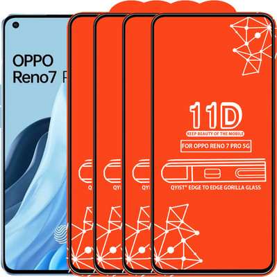 Qyist Edge To Edge Tempered Glass for Oppo Reno 7 Pro 5G(Pack of 4)