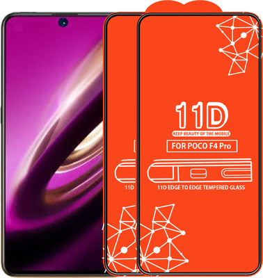 Qyist Edge To Edge Tempered Glass for Poco F4 Pro(Pack of 2)