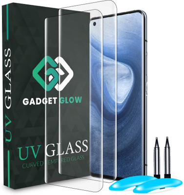 Gadget Glow Edge To Edge Tempered Glass for Vivo X50 Pro 5G, Vivo X50 Pro, UV Curved Screen Protector with Easy Installation Kit(Pack of 2)
