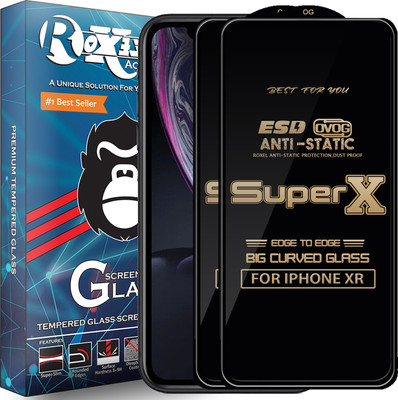 Roxel Edge To Edge Tempered Glass for Apple iPhone XR(Pack of 2)