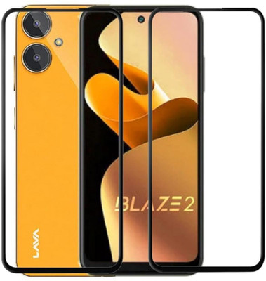 9H Edge To Edge Tempered Glass for Lava Blaze 2 5G-| 9H(Pack of 2)