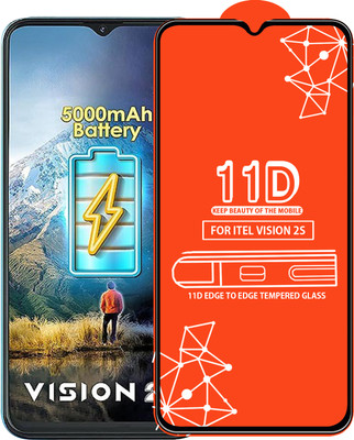 Roxel Edge To Edge Tempered Glass for Itel Vision 2S(Pack of 1)