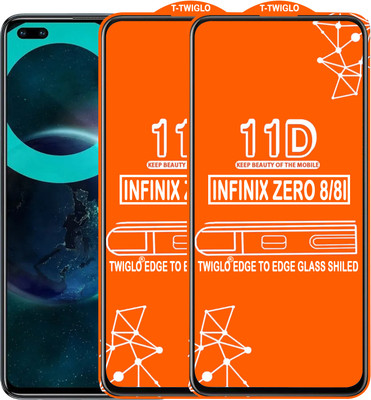 TWIGLO Edge To Edge Tempered Glass for INFINIX ZERO 8(Pack of 2)