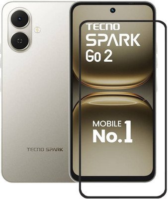 DSCASE Edge To Edge Tempered Glass for Tecno Spark Go 2, Tecno Spark Go2(Pack of 1)