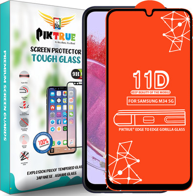 PikTrue Edge To Edge Tempered Glass for Samsung M34 5G(Pack of 1)