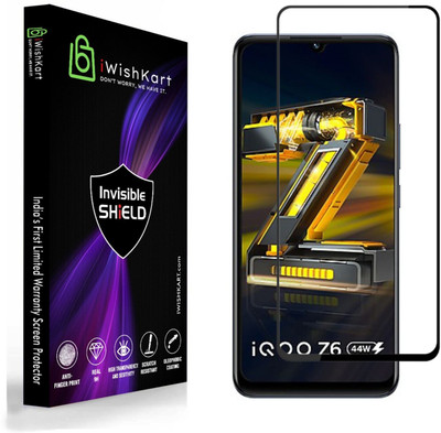 iWishKart Edge To Edge Tempered Glass for iQOO Z6 44W, iQOO Z6 44W 5G, Military grade Edge to Edge gorilla glass(Pack of 1)