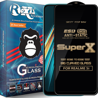 Roxel Edge To Edge Tempered Glass for REALME 5i(Pack of 1)