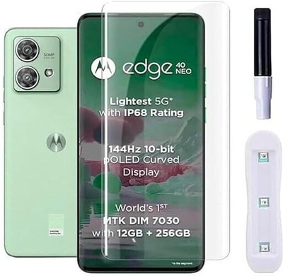 GORILA Edge To Edge Tempered Glass for Moto edge 40 neo 5g Uv Tempered Glass(Pack of 1)