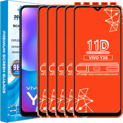 PFOAM Edge To Edge Tempered Glass for VIVO Y3S(Pack of 5)