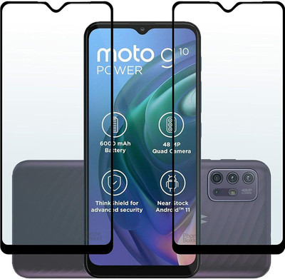 NIMMIKA ENTERPRISES Edge To Edge Tempered Glass for Motorola Moto G10 Power/Moto G10/Moto G30 D+ Tempered Glass(Pack of 2)