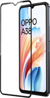 HUPSHY Edge To Edge Tempered Glass for Oppo A38(Pack of 1)