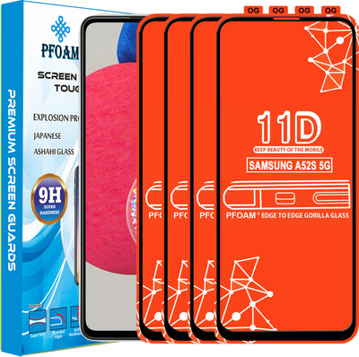 PFOAM Edge To Edge Tempered Glass for SAMSUNG GALAXY A52S 5G(Pack of 4)