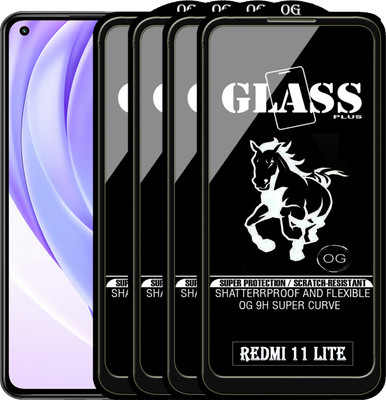 PFOAM Edge To Edge Tempered Glass for REDMI 11 LITE(Pack of 4)