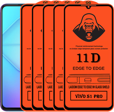 Laxdom Edge To Edge Tempered Glass for VIVO S1 PRO(Pack of 5)