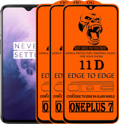 CYOR Edge To Edge Tempered Glass for ONEPLUS 7(Pack of 3)