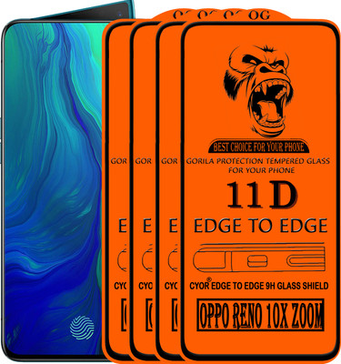 CYOR Edge To Edge Tempered Glass for OPPO RENO 10X ZOOM(Pack of 4)