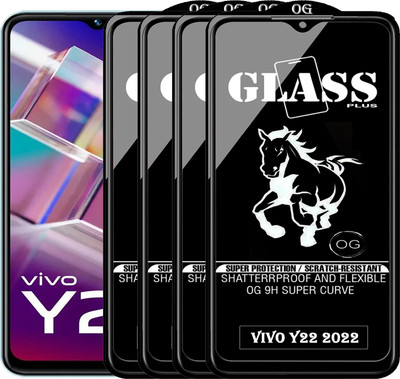 PFOAM Edge To Edge Tempered Glass for VIVO Y22 2022(Pack of 4)