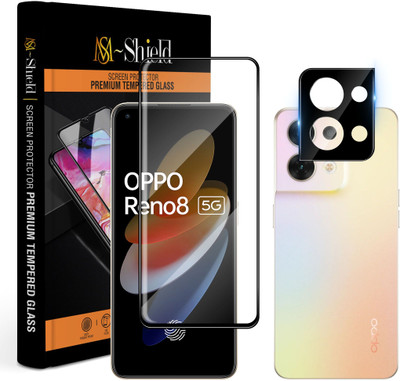 MS-Shield Edge To Edge Tempered Glass for OPPO Reno 8 5G, With Camera Lens Protector(Pack of 1)