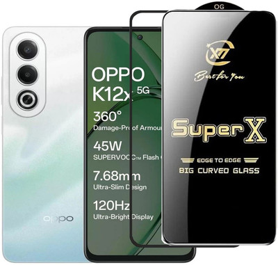 CADILUXE Edge To Edge Tempered Glass for OPPO K12x 5G(Pack of 1)