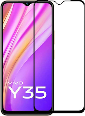 YOGKREETI Edge To Edge Tempered Glass for Vivo Y35(Pack of 1)