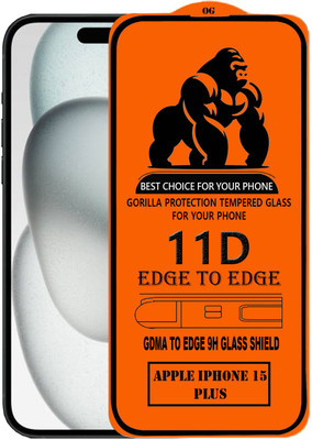 GDMA Edge To Edge Tempered Glass for Apple iPhone 15 Plus(Pack of 1)