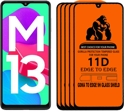 GDMA Edge To Edge Tempered Glass for SAMSUNG M13(Pack of 5)