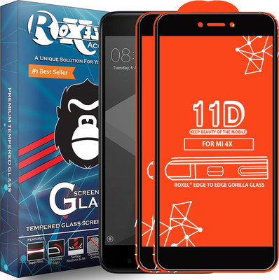 Roxel Edge To Edge Tempered Glass for Mi Redmi 4X(Pack of 2)