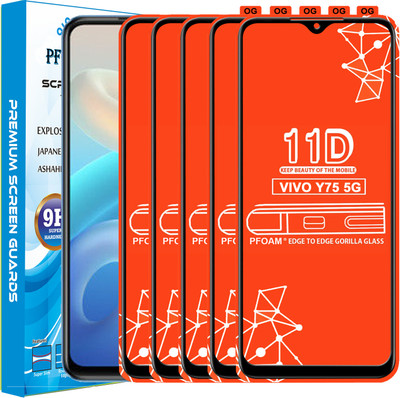 PFOAM Edge To Edge Tempered Glass for VIVO Y75 5G(Pack of 5)