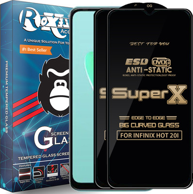 Roxel Edge To Edge Tempered Glass for INFINIX HOT 20I(Pack of 2)