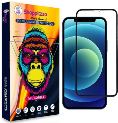 Shoppitzzo Edge To Edge Tempered Glass for iPhone 12 Mini (5.4 Inch)**DuraGlass**Millitary Grade-Anti Explosion-Tempered Glass/Full Screen Coverage-Edge to Edge/9H Hardness/With Easy Installation Kit(Pack of 1)