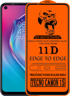 TWIGLO Edge To Edge Tempered Glass for TECNO CAMON 15(Pack of 1)