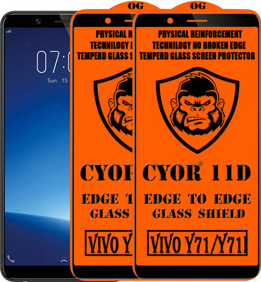 CYOR Edge To Edge Tempered Glass for VIVO Y71(Pack of 2)