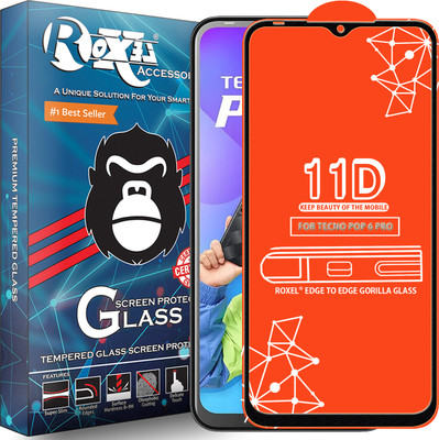 Roxel Edge To Edge Tempered Glass for Tecno Pop 6 Pro(Pack of 1)