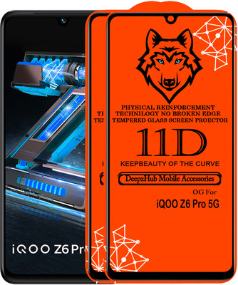 DeepzHub Edge To Edge Tempered Glass for IQOO Z6 Pro 5G(Pack of 2)