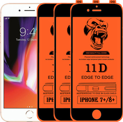 PFOAM Edge To Edge Tempered Glass for Apple iPhone 7 Plus(Pack of 3)