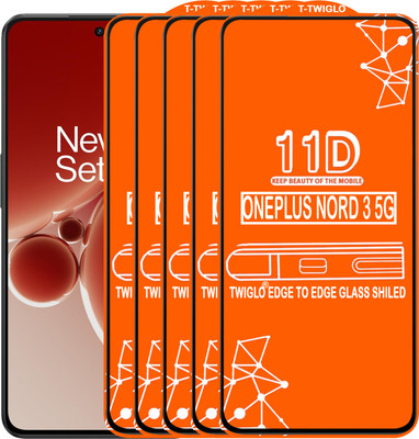 TWIGLO Edge To Edge Tempered Glass for ONEPLUS NORD 3 5G(Pack of 5)
