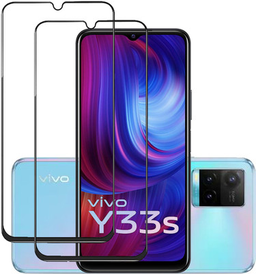 SNMART Edge To Edge Tempered Glass for Vivo Y33S(Pack of 2)