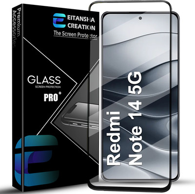 EITANSHA CREATION Edge To Edge Tempered Glass for Redmi Note 14 5G, Redmi Note 14, Redmi Note 14SE 5G, Redmi Note 14 SE(Pack of 1)