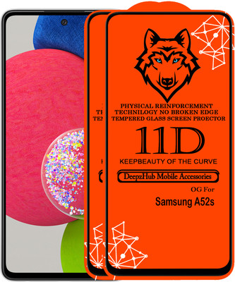 CRodible Edge To Edge Tempered Glass for Samsung Galaxy A52s(Pack of 2)
