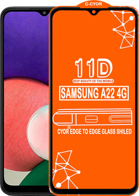 CYOR Edge To Edge Tempered Glass for SAMSUNG A22 4G(Pack of 1)