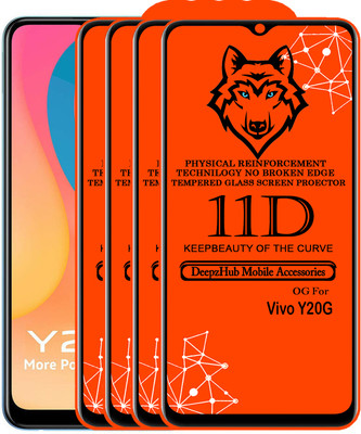 DeepzHub Edge To Edge Tempered Glass for vivo Y20G(Pack of 4)